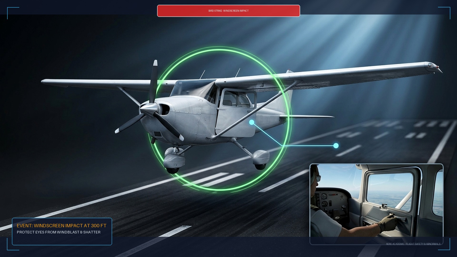 Windscreen Bird Strike & Cockpit Depressurisation Plate 1
