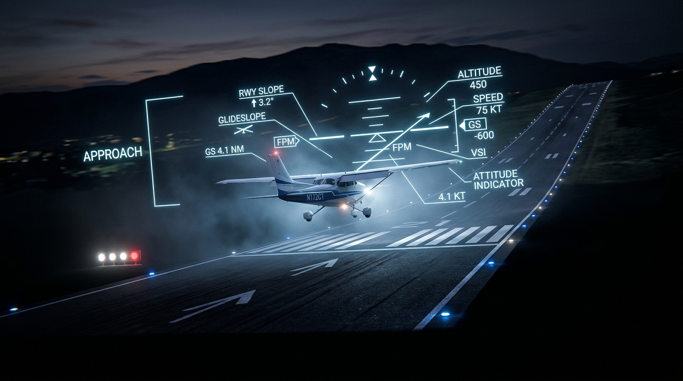 Runway and Terrain Slope Illusions on Approach Plate 1