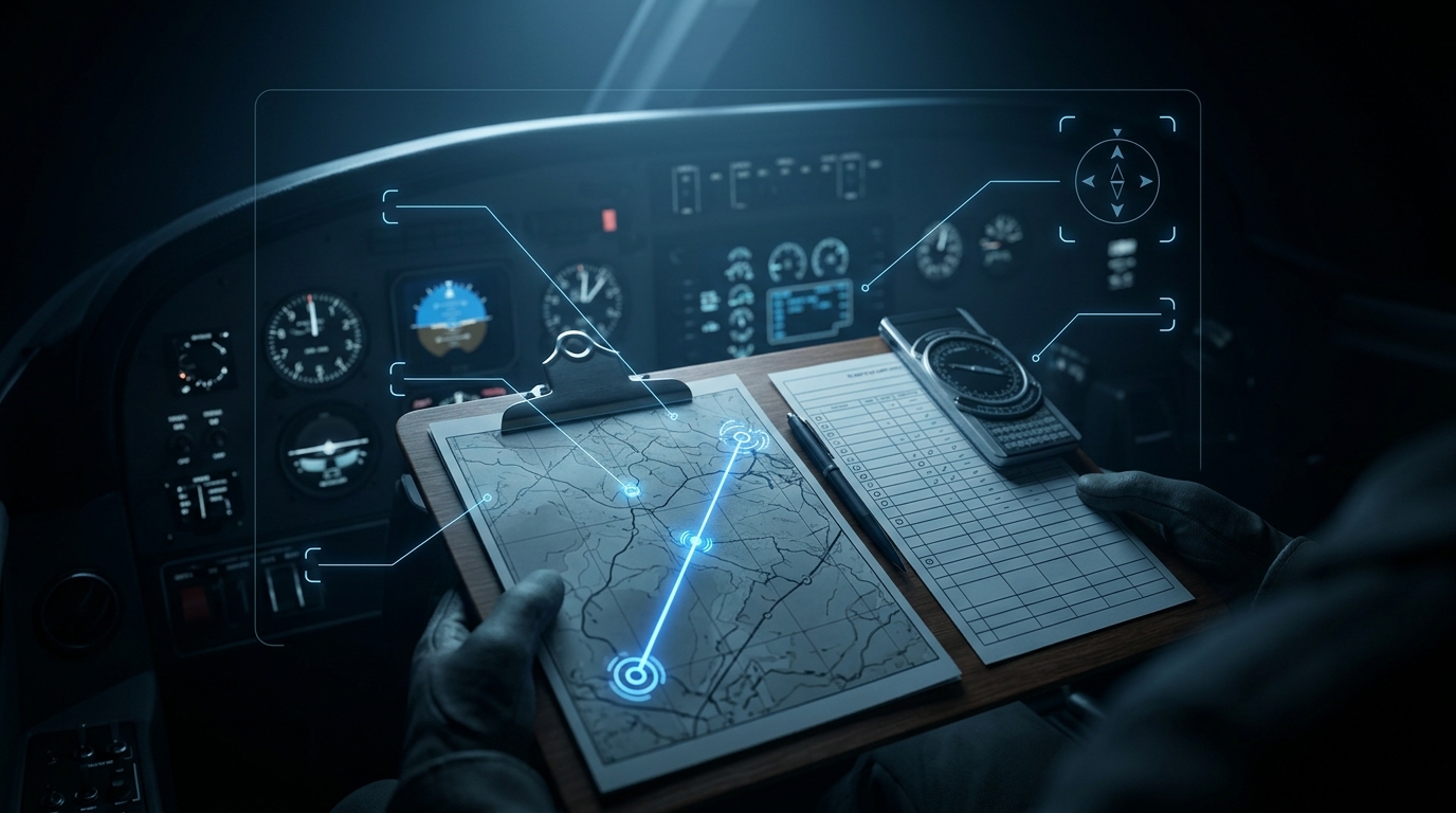 VFR Navigation 1-in-60 Rule & Track Error Calculations Plate 1