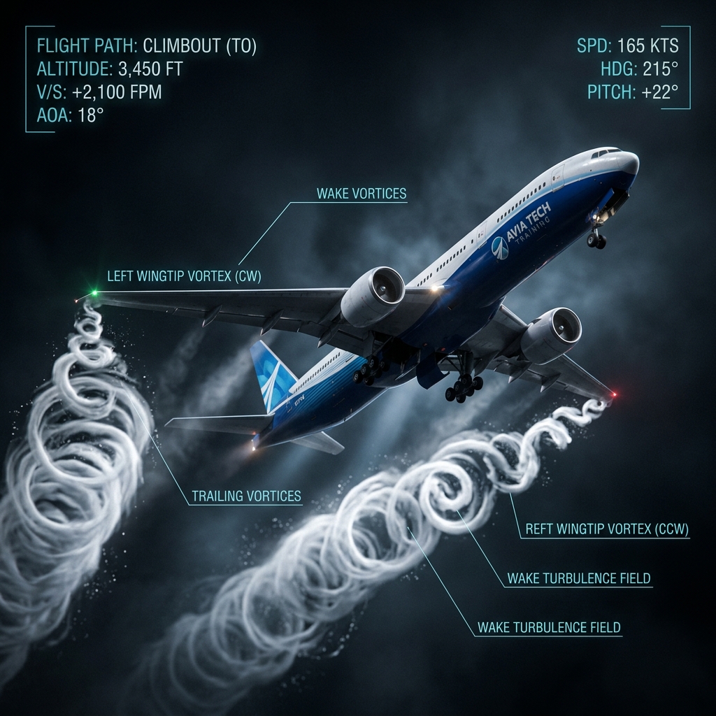 Heavy Aircraft Wake Turbulence & Wingtip Vortex Separation Plate 1